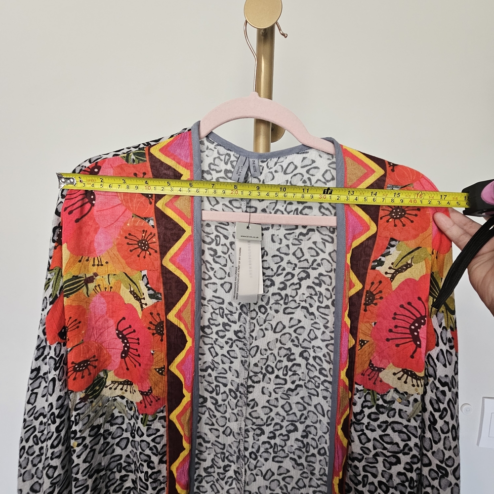 NWT Anthropologie BI^nk London Kimono Floral Animal Print One Size - Picture 6 of 8